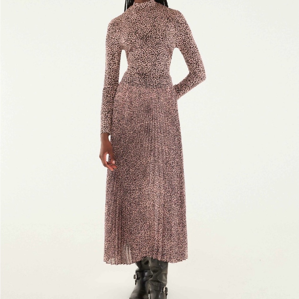 Leopard Print Farm Rio Long Sleeve and Skirt Set